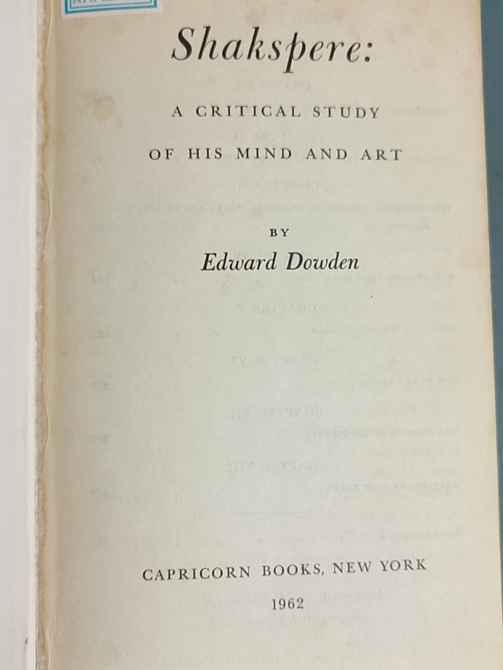 莎士比亚作品系列 - Shakspere: A Critical Study of His Mind and Art