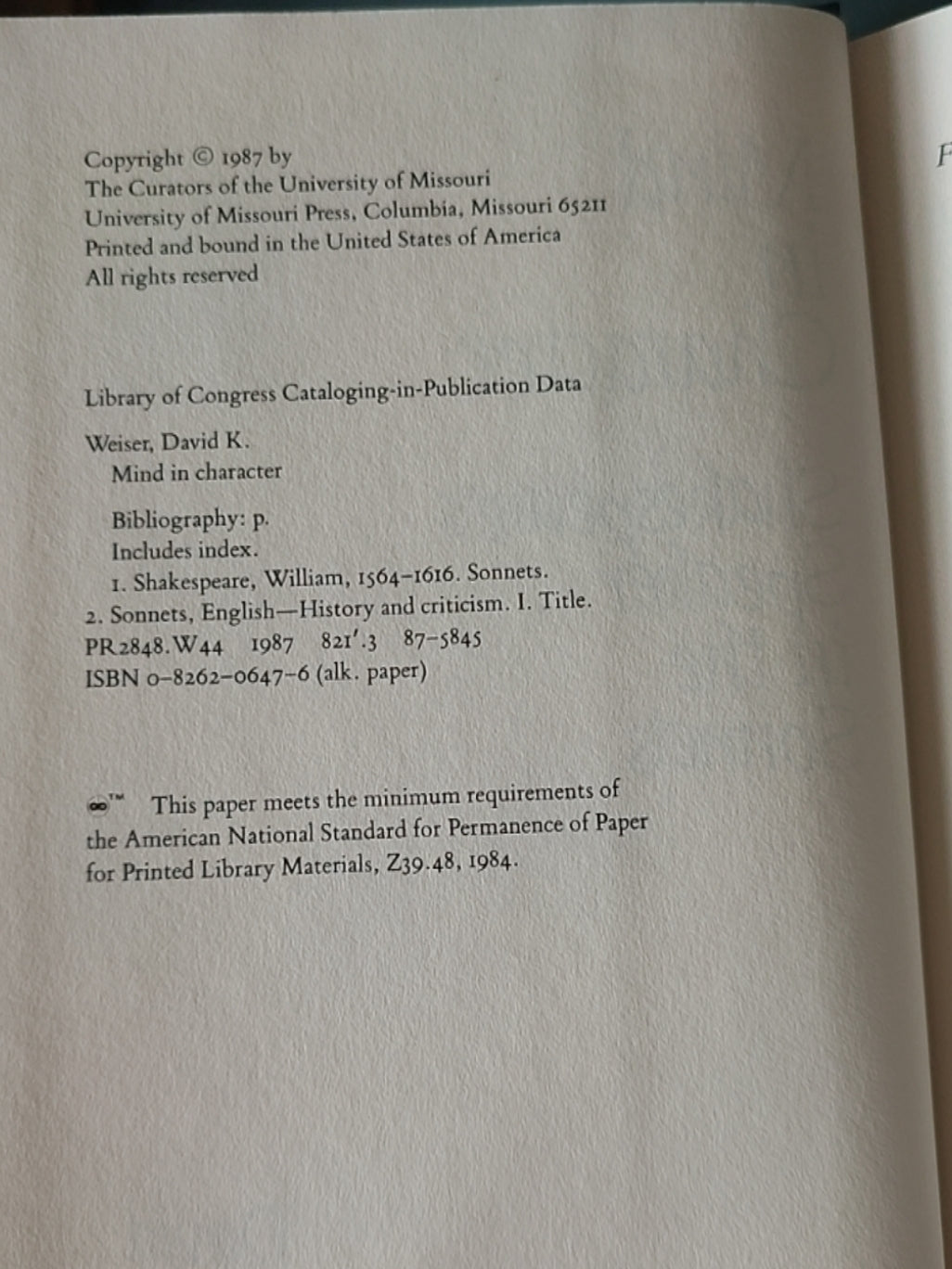 莎士比亚作品系列 - Mind in Character: Shakespeare's Speaker in the Sonnets