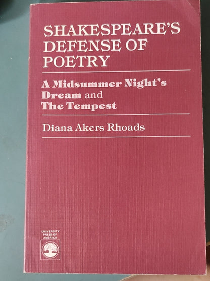 莎士比亚作品系列 - Shakespeare's Defense of Poetry: A Midsummer Night's Dream and The Tempest - ¥99.00