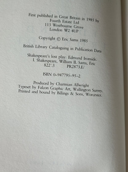 莎士比亚作品系列 - Shakespeare's Lost Play: Edmund Ironside