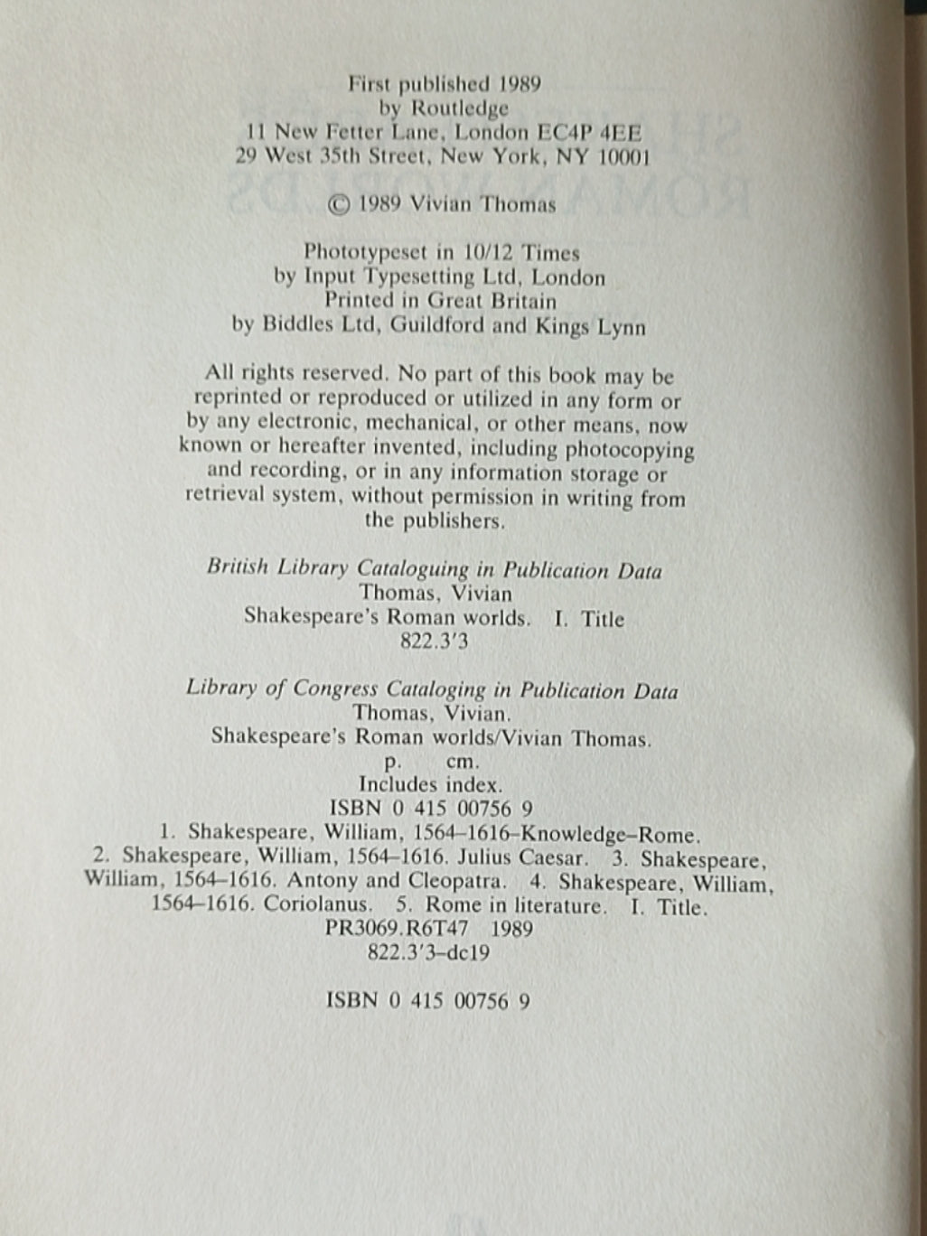 莎士比亚作品系列 - Shakespeare's Roman Worlds