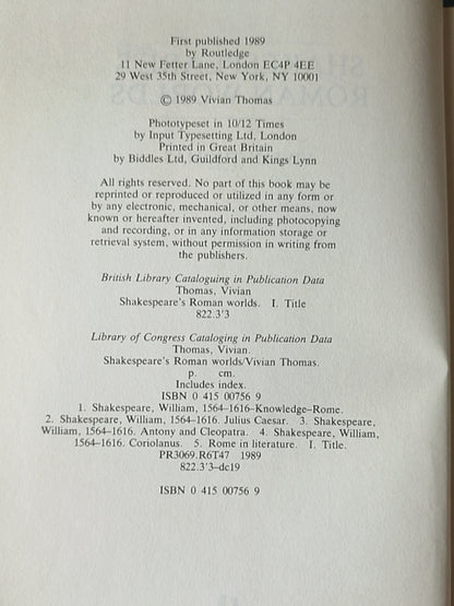 莎士比亚作品系列 - Shakespeare's Roman Worlds