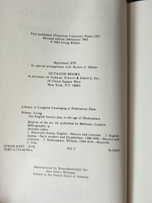 莎士比亚作品系列 - The English History Play in the Age of Shakespeare