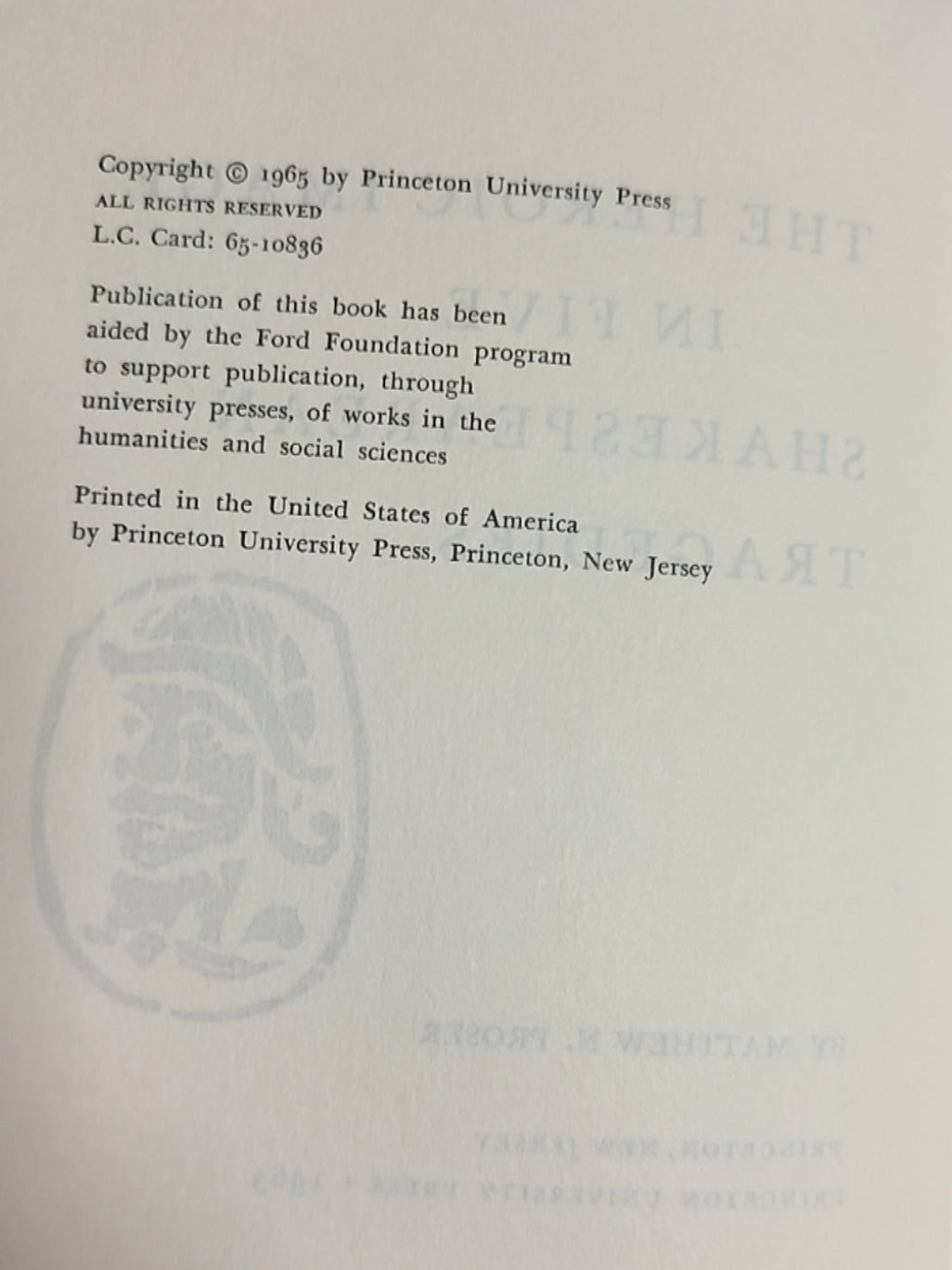 莎士比亚作品系列 - The Heroic Image in Five Shakespearean Tragedies