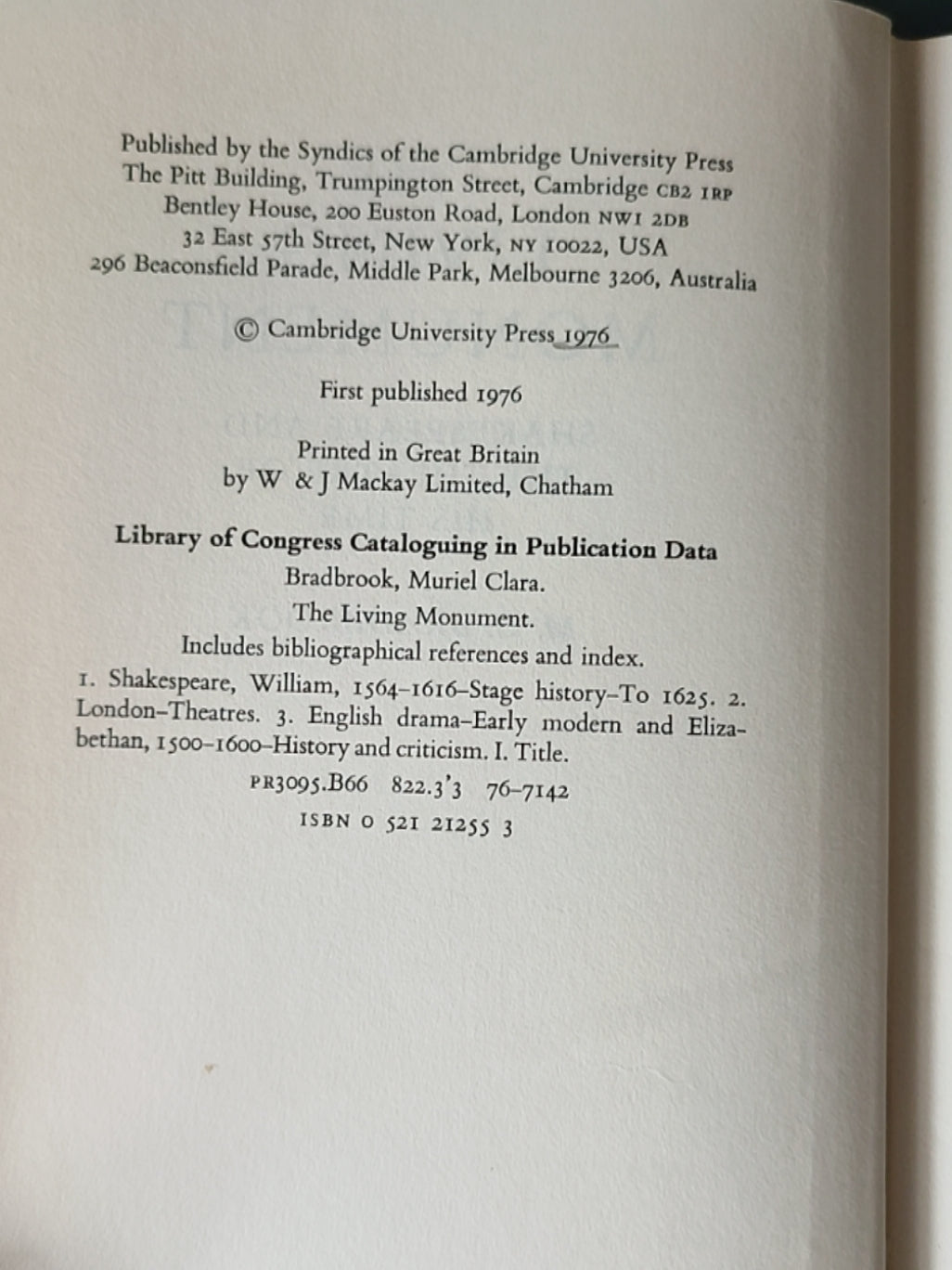 莎士比亚作品系列 - The Living Monument: Shakespeare and the Theatre of His Time