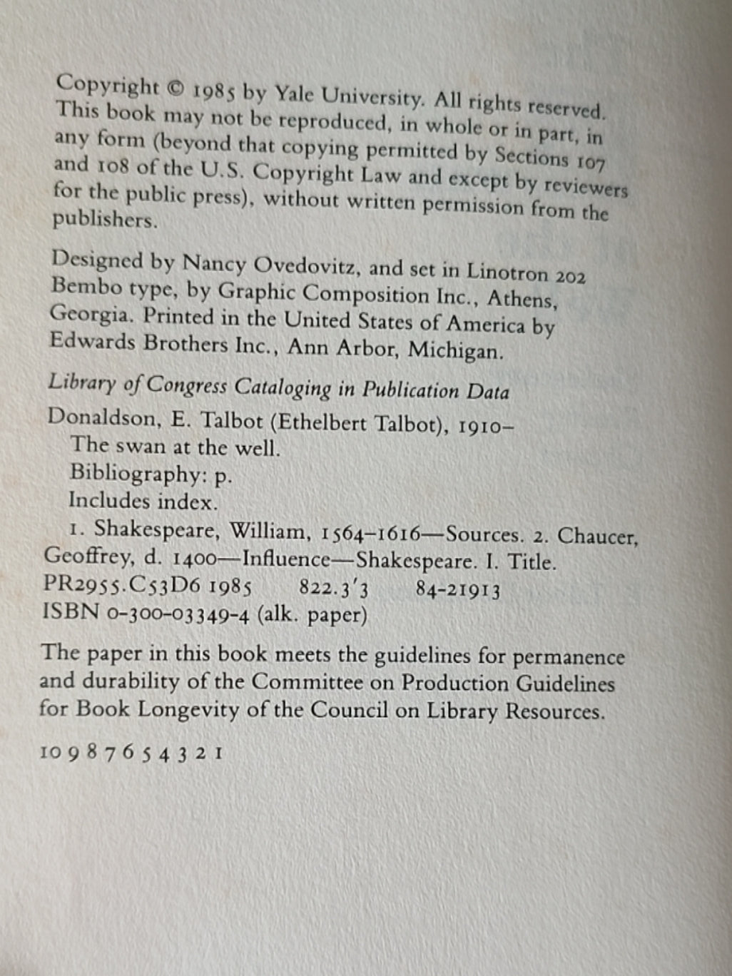 莎士比亚作品系列 - The Swan at the Well: Shakespeare Reading Chaucer