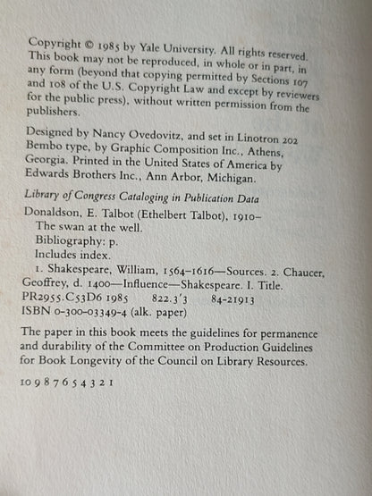 莎士比亚作品系列 - The Swan at the Well: Shakespeare Reading Chaucer