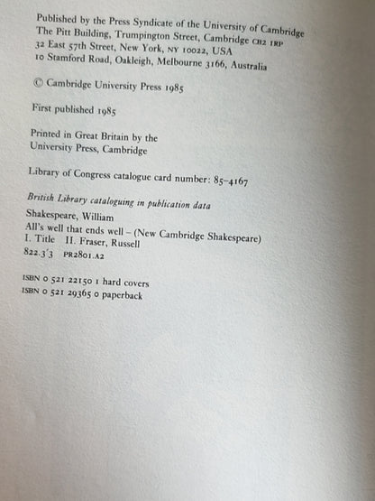 莎士比亚作品系列 - All's Well That Ends Well