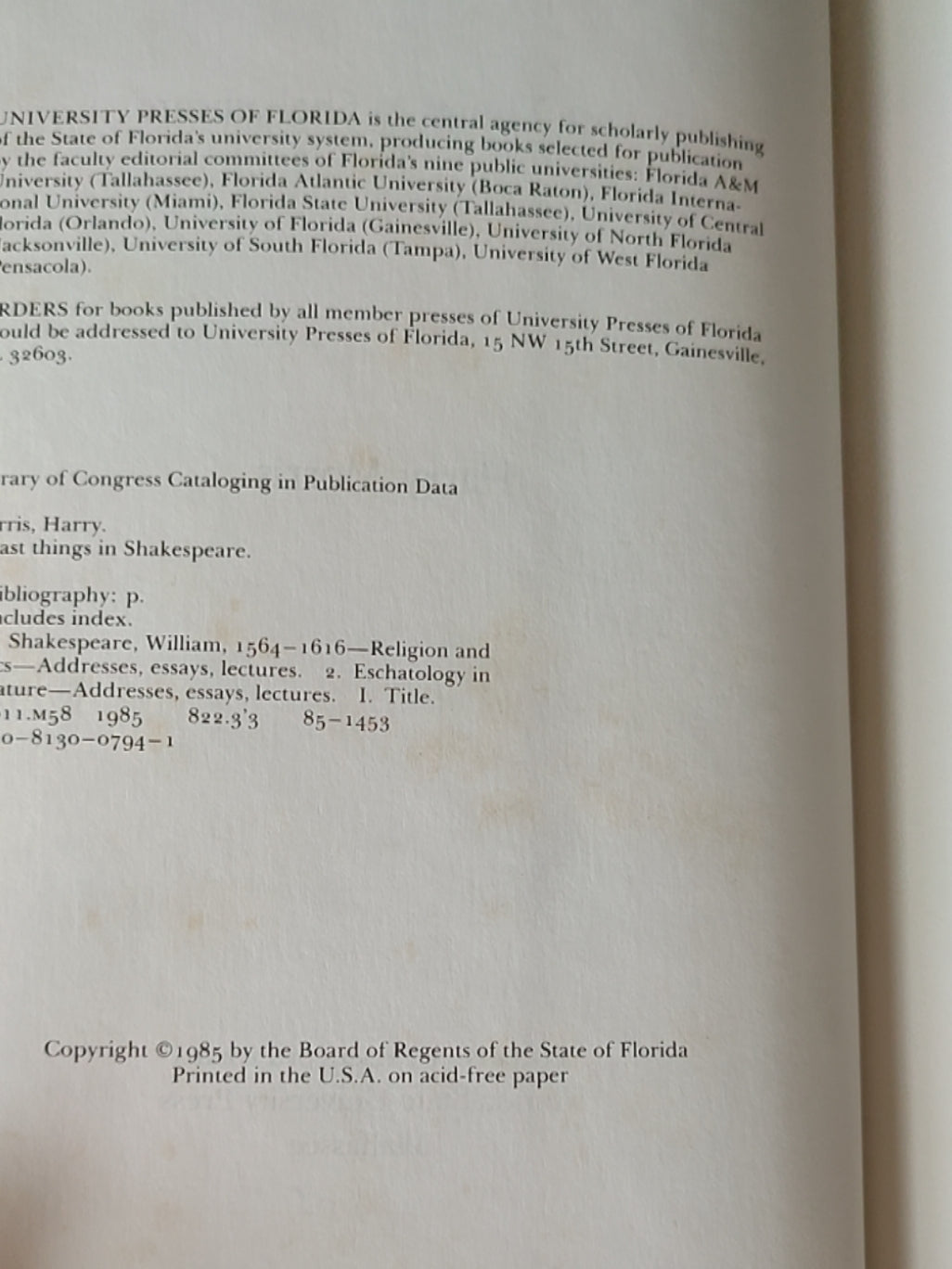 莎士比亚作品系列 - Last Things in Shakespeare